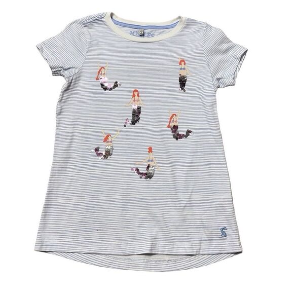 Joules Other - Joules Striped Sequin Mermaid Tee Girls 9/10